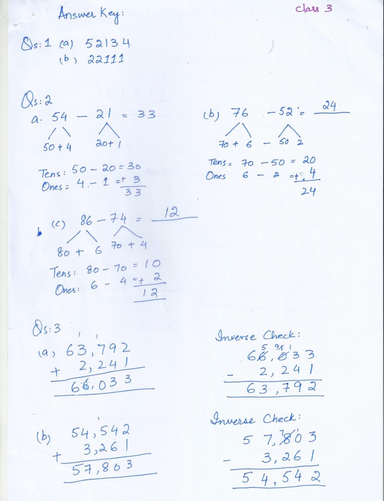 math-blog-worksheet-class-3-answer-key